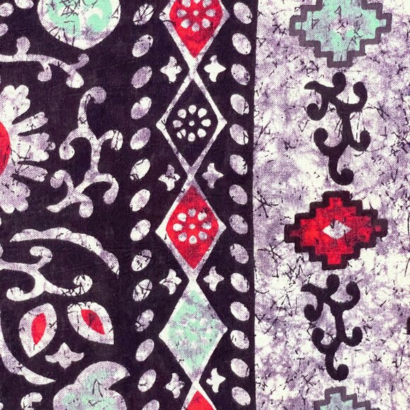 Masha Sleepwear Nightgown Zip Robe Cotton Batik Print Womens OS Floral Bohemian - Picture 3 of 7